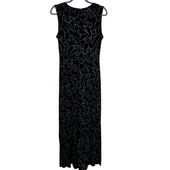 Vintage Ronni Nicole By Ouida Black Sparkly Sleeveless Maxi Dress-Size 8 - Picture 3 of 10
